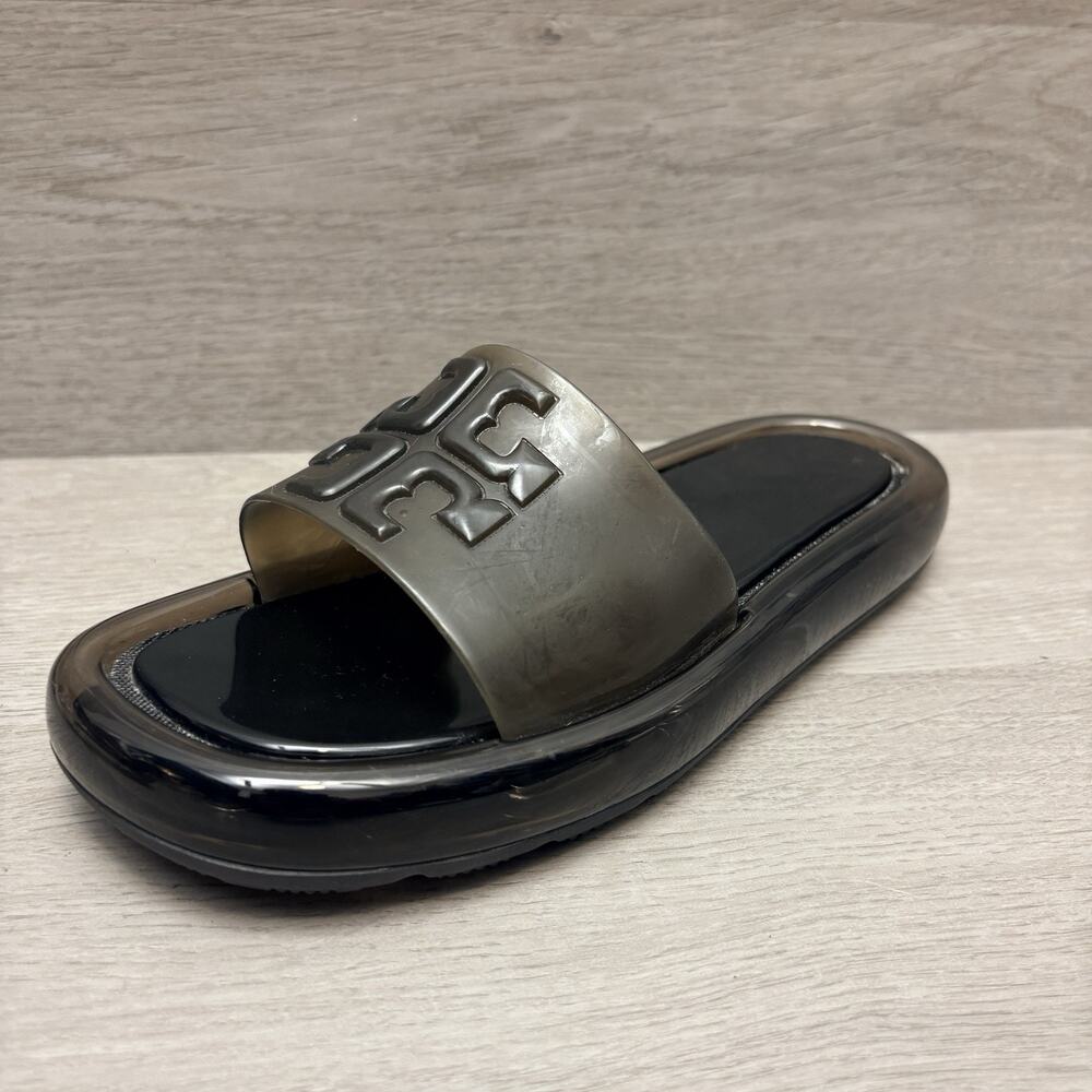 Tory Burch Bubble Jelly Slide Sandal Perfect Black Women’s Size 6B - Picture 2 of 9